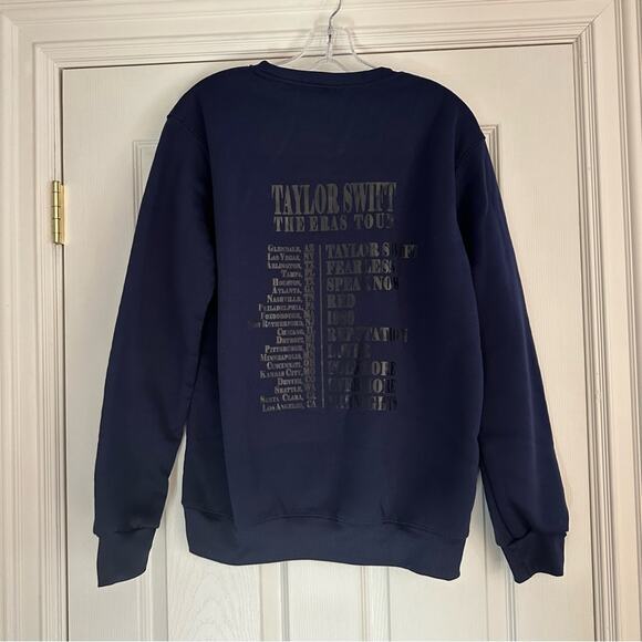 Taylor Swift The Eras Tour Merch Blue Crew Neck Sweatshirt Sweat Shirt LARGE - Picture 12 of 13